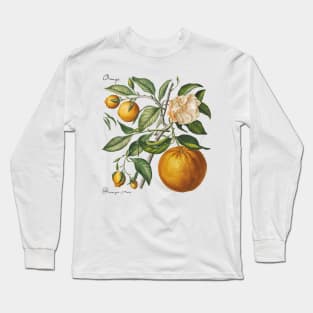 Vintage Orange Botanical Long Sleeve T-Shirt